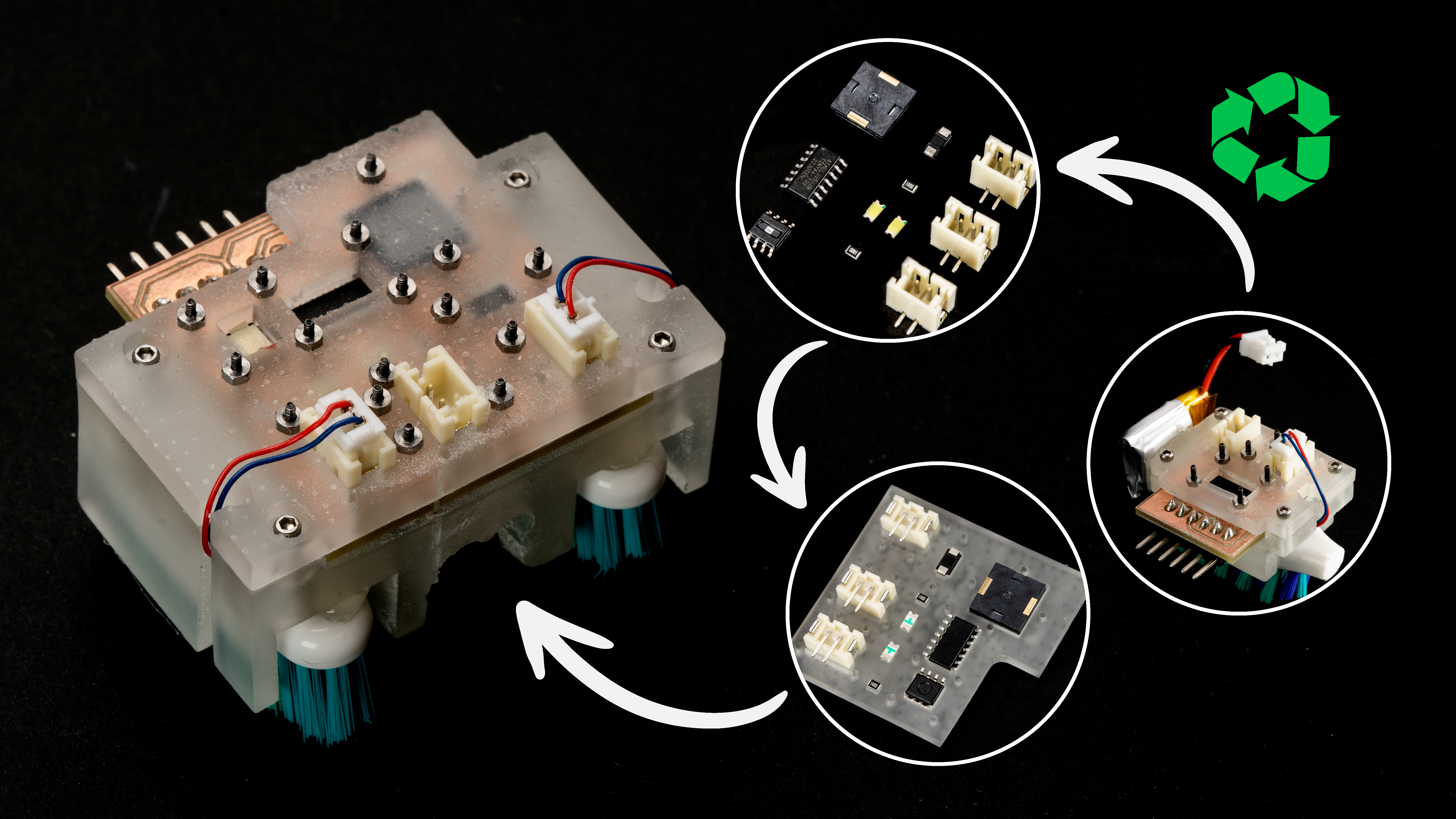 SolderlessPCB: Reusing Electronic Components in PCB Prototyping through Detachable 3D Printed Housings