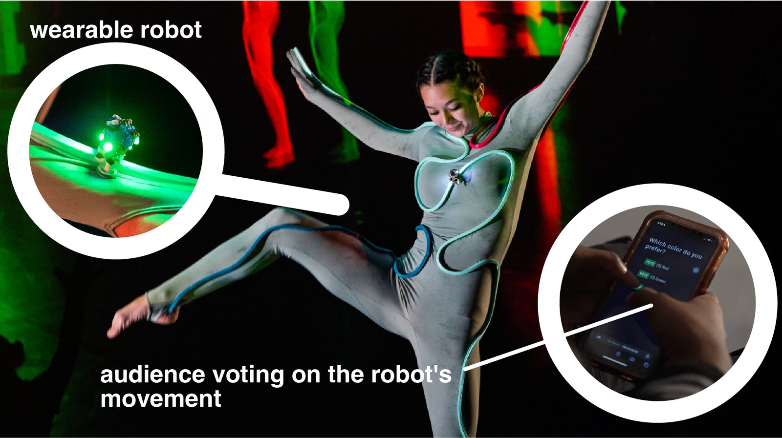 Cybernetic Marionette: Channeling Collective Agency Through a Wearable Robot in a Live Dancer-Robot Duet