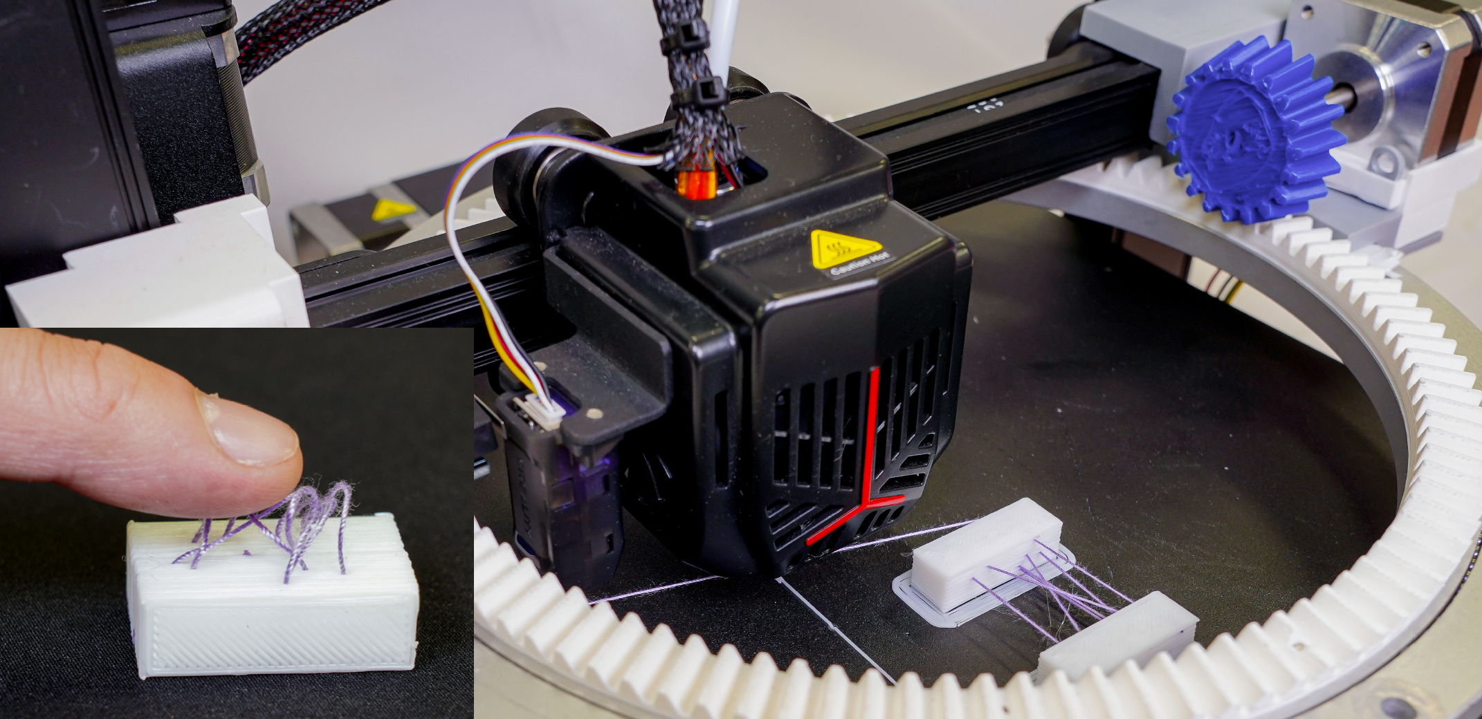 Rhapso: Automatically Embedding Fiber Materials into 3D Prints for Enhanced Interactivity